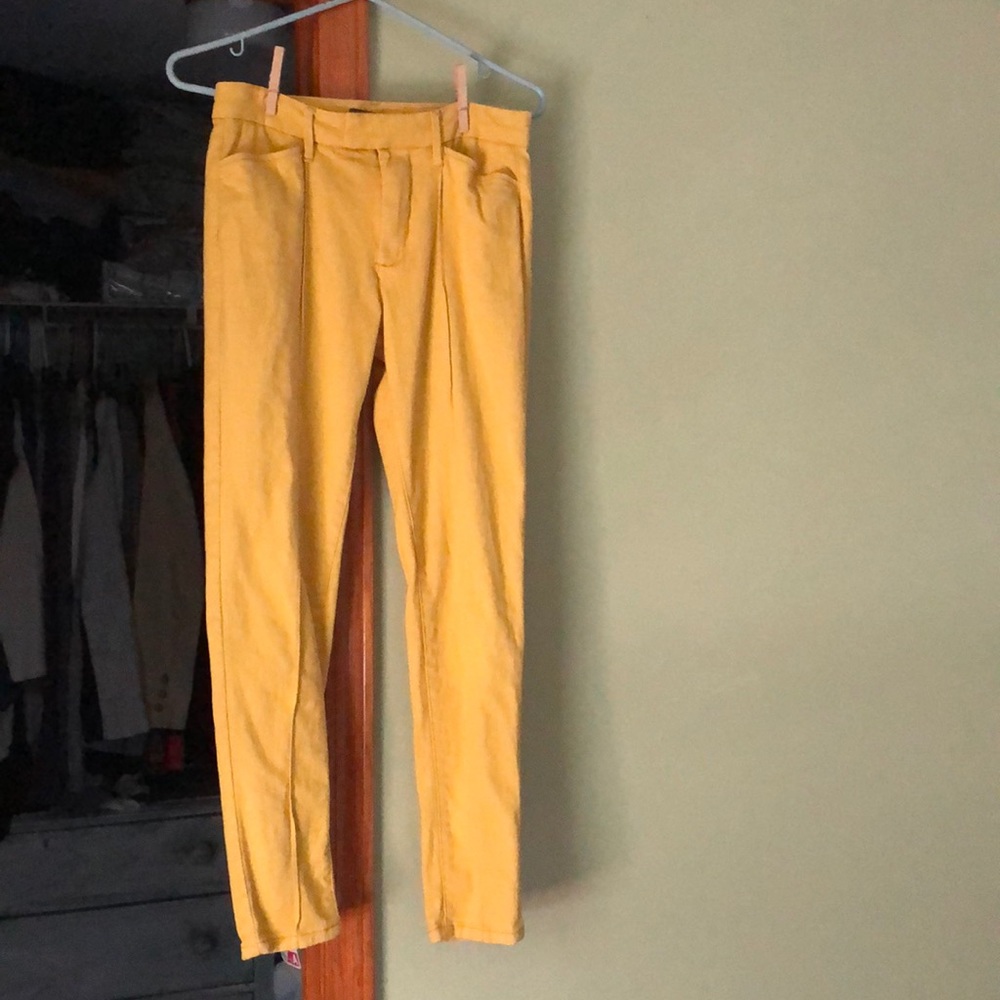 Modcloth yellow cotton skinny pants